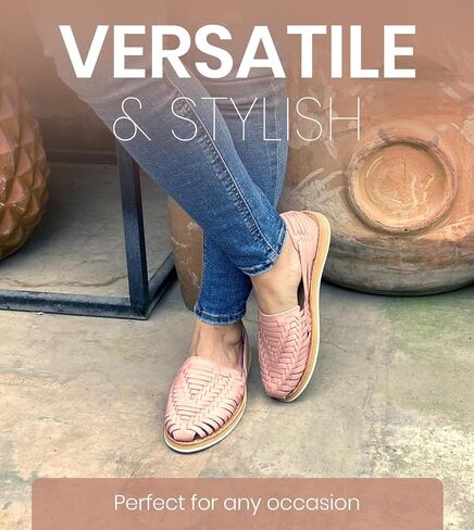 Macarena Collection Womens Shoes Leather Sandals for Women | Huarache Handmade Mexican Sandals Women | Comfortable & Stylish Womens Sandals 813 Style in Saudi Arabia