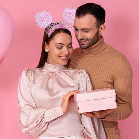 Happy Birthday Headband for Women Girls, Pom Pom Headband, Pink Happy Birthday Crown for Women, Funny Spring Party Headbands Cosplay Accessories in Saudi Arabia