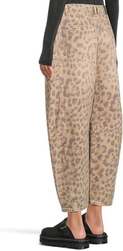 Free People Women's Good Luck Printed Barrel Jeans in Kuwait