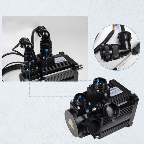 CNCTOPBAOS 1.5KW AC Servo Motor Kit,220V with Servo Driver System Controller Kit,with Encoder,Power Cable 1500W 2500rpm 5.73Nm ac servo kit for Industrial Robot/Cutting Machine/Medical Equipment in Saudi Arabia