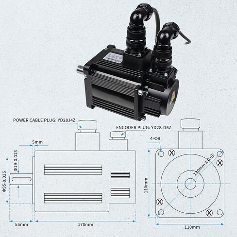 CNCTOPBAOS 1.5KW AC Servo Motor Kit,220V with Servo Driver System Controller Kit,with Encoder,Power Cable 1500W 2500rpm 5.73Nm ac servo kit for Industrial Robot/Cutting Machine/Medical Equipment in Saudi Arabia