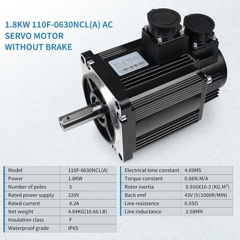 CNCTOPBAOS 1.5KW AC Servo Motor Kit,220V with Servo Driver System Controller Kit,with Encoder,Power Cable 1500W 2500rpm 5.73Nm ac servo kit for Industrial Robot/Cutting Machine/Medical Equipment in Saudi Arabia