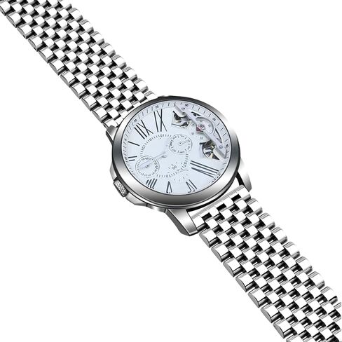 Juntan Stainless Steel Watch Band 20mm 22mm, 7 Half Beads Polished Brushed Watch Bands for Men Women, Metal Quick Release Watch Strap Watch Bracelet with Deployment Double Folding Buckle in Kuwait