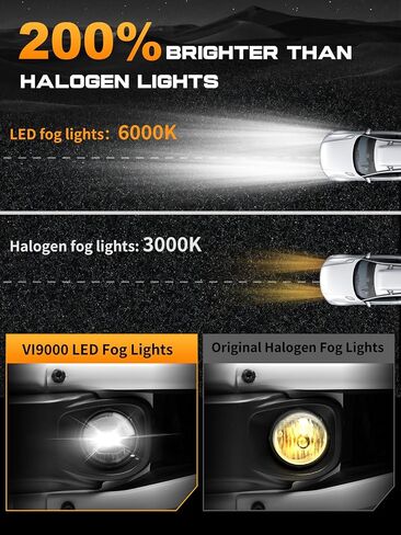 4 Inch LED Fog Lights Round White & Amber Compatible with Jeep Wrangler JK Unlimited JKU 2007-2018, DOT Approved Front Bumper Offroad Fog Lamps Assembly Replacement - Pair in Kuwait