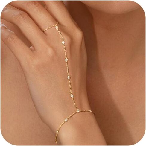 أساور للنساء سلسلة يدوية الذهب الذهب/الفضة لطيف المجوهرات المزينة بالخرز in Kuwait