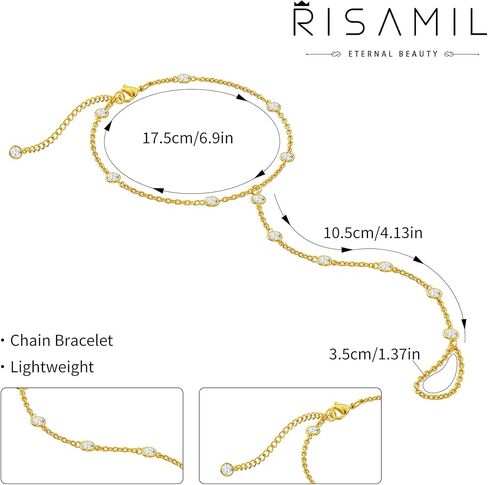 أساور للنساء سلسلة يدوية الذهب الذهب/الفضة لطيف المجوهرات المزينة بالخرز in Kuwait