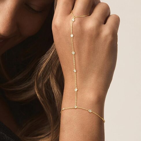 أساور للنساء سلسلة يدوية الذهب الذهب/الفضة لطيف المجوهرات المزينة بالخرز in Kuwait