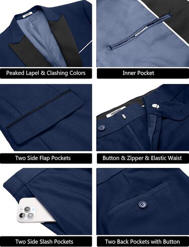 دعاوى Coofandy Men's 2 قطعة من قطعتين ضئيلة النحافة. in Kuwait
