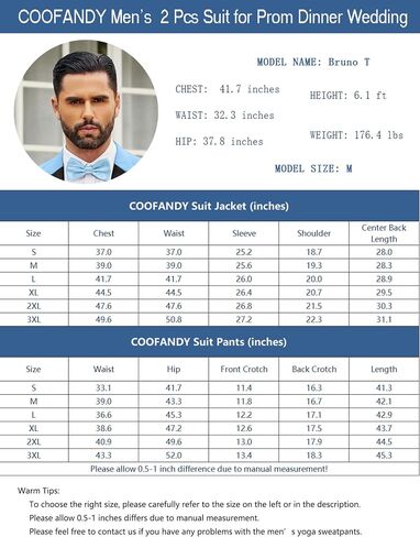 دعاوى Coofandy Men's 2 قطعة من قطعتين ضئيلة النحافة. in Kuwait