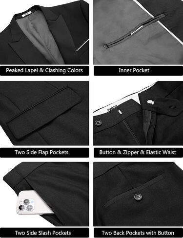 دعاوى Coofandy Men's 2 قطعة من قطعتين ضئيلة النحافة. in Kuwait