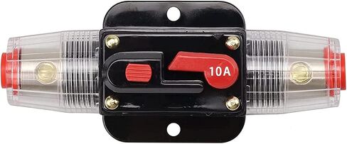 12-24V DC 10A Fuse Holder Resettable Inline Fuse Circuit Breaker Inverter for Automotive Marine Boat Audio Solar System Inverter in Saudi Arabia