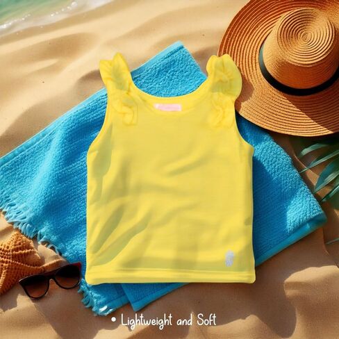 Tommy Bahama Girl's Casual 3-Piece Set - Short Sleeve Graphic Print T-Shirt, Tank Top, and Shorts - Summer Outfit for Kids in Saudi Arabia