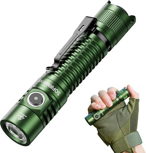 77outdoor Pocket Flashlight Rechargeable, Sofirn SP31 V3.0 2000 High Lumen Tactical Flashlight with Powerful LED, Battery for EDC, Home, Emergency, Heavy Duty, IPX8 Waterproof in Saudi Arabia