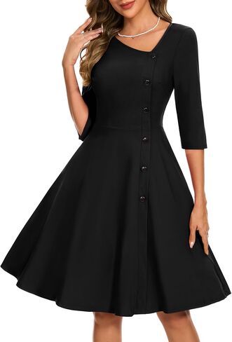 Aupuls Summer Asymmetrical Neckline Church Dresses for Women 2025 Wedding Guest Work A Line Vintage Cocktail Graduation Dress in Saudi Arabia