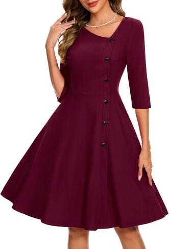 Aupuls Summer Asymmetrical Neckline Church Dresses for Women 2025 Wedding Guest Work A Line Vintage Cocktail Graduation Dress in Saudi Arabia