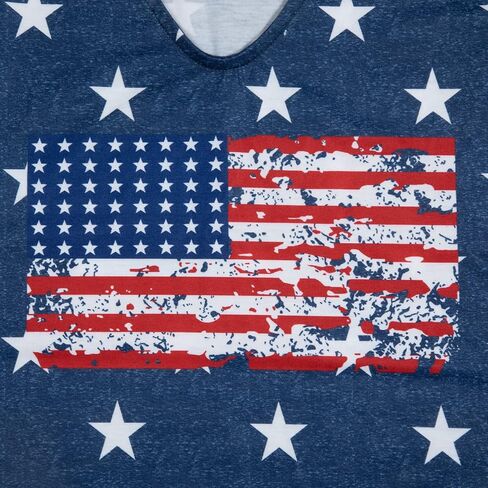 BANGELY American Flag Dresses for Women 4th of July Patriotic Sleeveless Dress Stars Stripe Deep V Neck Mini Tank Dress in Saudi Arabia