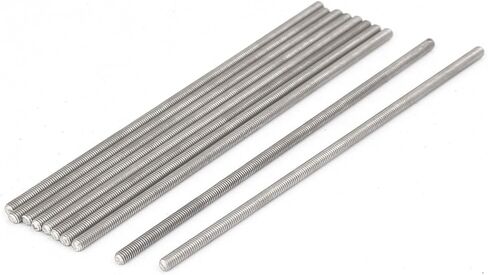 Uxcell a16071500ux0021 M3 x 80mm 0.5 mm Pitch 304 الفولاذ المقاوم للصدأ مسمار قضيب مسنن بالكامل (عبوة من 10 قطع) in Kuwait