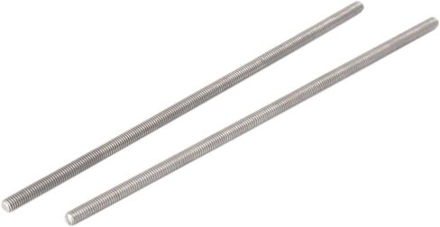 Uxcell a16071500ux0021 M3 x 80mm 0.5 mm Pitch 304 الفولاذ المقاوم للصدأ مسمار قضيب مسنن بالكامل (عبوة من 10 قطع) in Kuwait