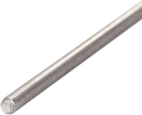 Uxcell a16071500ux0021 M3 x 80mm 0.5 mm Pitch 304 الفولاذ المقاوم للصدأ مسمار قضيب مسنن بالكامل (عبوة من 10 قطع) in Kuwait