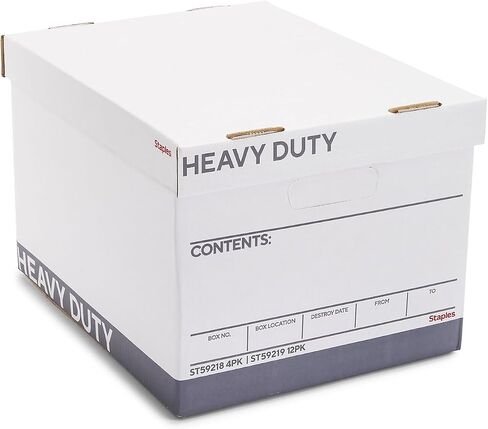 Staples 690748 Recycled Corrugated Bxes Medium-Duty Letter Size White/Gray 12/Ct in Saudi Arabia