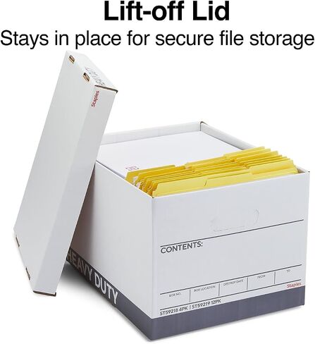 Staples 690748 Recycled Corrugated Bxes Medium-Duty Letter Size White/Gray 12/Ct in Saudi Arabia