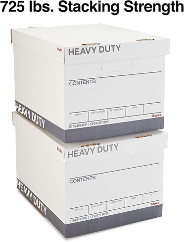 Staples 690748 Recycled Corrugated Bxes Medium-Duty Letter Size White/Gray 12/Ct in Saudi Arabia