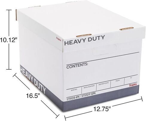 Staples 690748 Recycled Corrugated Bxes Medium-Duty Letter Size White/Gray 12/Ct in Saudi Arabia