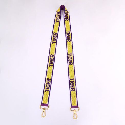 Game Day Purse Straps Replacement Crossbody Wide Shoulder Straps Beaded Tiger Purse Straps Handbag Strap Replacement Belts for Women Purse Bag Handbag (Style B) in Saudi Arabia