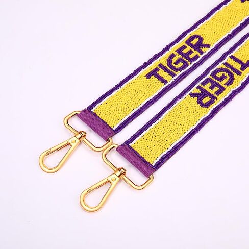 Game Day Purse Straps Replacement Crossbody Wide Shoulder Straps Beaded Tiger Purse Straps Handbag Strap Replacement Belts for Women Purse Bag Handbag (Style B) in Saudi Arabia