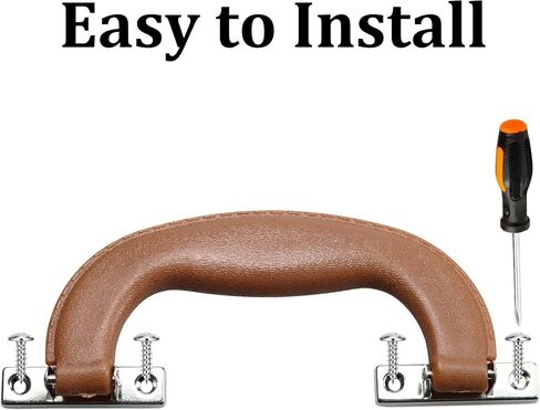 2Pcs 150mm Plastic Luggage Trunk Pull Handle, Brown Suitcase Side Holder Long Pull Handle, Replacement Handle for Travel Suitcase in Saudi Arabia