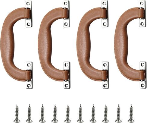 2Pcs 150mm Plastic Luggage Trunk Pull Handle, Brown Suitcase Side Holder Long Pull Handle, Replacement Handle for Travel Suitcase in Saudi Arabia