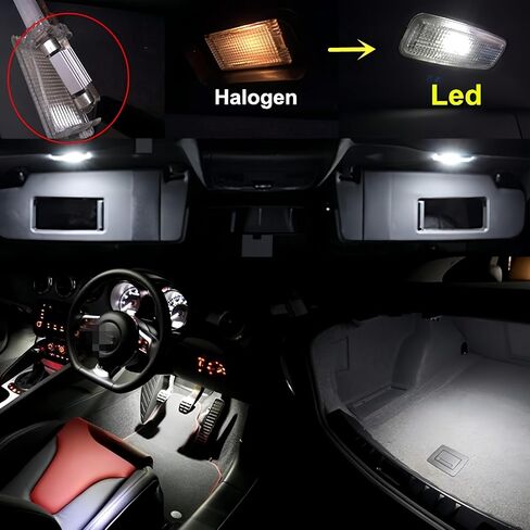 WLJH DE3175 LED Bulb 31mm Dual Contact 6000K White 400lm High Bright, Canbus Error Free Car Interior Lights for Dome Map Reading Door Trunk Glove Box License Plate Light (Pack of 10) in Saudi Arabia