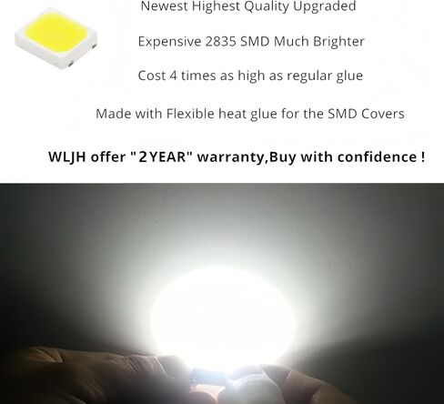 WLJH DE3175 LED Bulb 31mm Dual Contact 6000K White 400lm High Bright, Canbus Error Free Car Interior Lights for Dome Map Reading Door Trunk Glove Box License Plate Light (Pack of 10) in Saudi Arabia