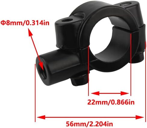 2pcs 10MM Motorcycle Mirrors Mounts 7/8" Handlebar Mirror Handlebar Mount for Motorbike Street Bike ATV Scooter in Kuwait