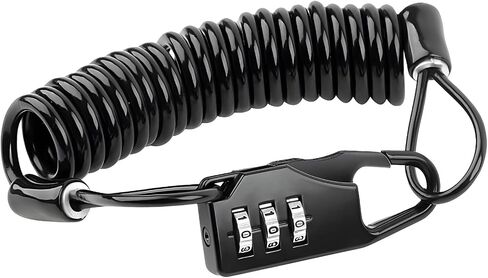 قفل خوذة دراجة نارية مع رمز مزيج ، قفل الكابل القابل للسحب مع carabiner ، قفل أمان شاق لتخزين خوذة الدراجة ، حماية من سبيكة الألومنيوم لمكافحة السرقة للركاب in Saudi Arabia