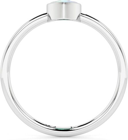 Natural Rainbow Moonstone Stackable Ring for Women in Sterling Silver, June Birthstone Jewelry Gifts for Her (Round, Oval, Pear) in Saudi Arabia