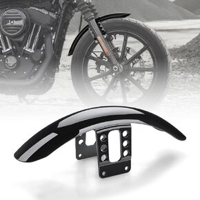 Gloss Black Motorcycle Front Fender for Harley Sportster 883 1200 Iron 883