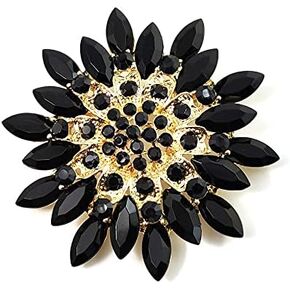 Crystal Rhinestone Sunflower Brooch Pin Elegant Flower Brooch Stylish Brooch Hat Bag Clothing Accessories Jewerly for Women Teen