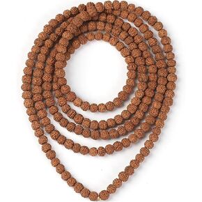 Rudraksha Japa Mala Prayer Yoga Meditation Blessing Buddhist Beads Necklace Bracelet
