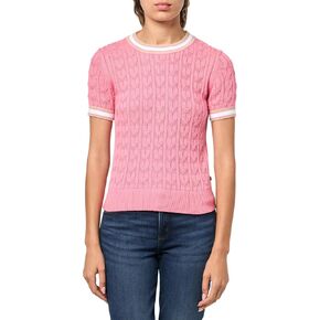 Tommy Hilfiger Women's Short Sleeve Cable Knit Sweater