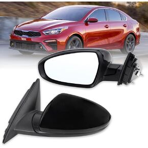 Right Passenger Side Mirror Compatible With 2019 2020 2021 2022 2023 2024 2025 Kia Forte With Manual folding Power Glass Black Replace#KI1321226(3Pins)