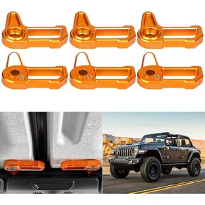JVMA Freedom Panel Latch Hardtop Roof Removal Handle for Jeep Wrangler JL JLU 2018-2023 2024 2025 and Jeep Gladiator JT Aluminum Red Interior Accessories, 6 Pack