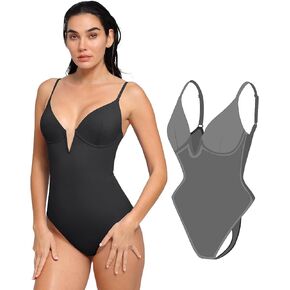 Popilush Tummy Control Swimsuits for Women Deep V Neck One Piece Shapewear Swimsuit Slimming Swimwear Built in Bra in Kuwait