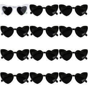 8 Pairs Bachelorette Party Heart Shaped Sunglasses Party Decorations Bridesmaid Proposal Gifts for Women girls