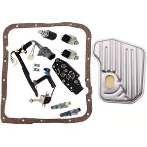 1set Transmission Solenoid Kit Set with Harness 4L60E 4L65E 4L70E Transmission Master Solenoid Kit Replacement for 1993-2005 GM EPC Shift TCC 3-2 PWM