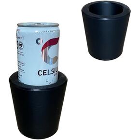 حامل كأس عالمي Can Universal Cupt Cup Cup Slim 8.4 أوقية / 12 أوقية حامل ، حامل كأس السيارة يناسب Red Bull Celsius Energy Drink Michelob White Claw حقًا أسود (حامل واحد)