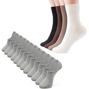 IDEGG Women and men socks for 6 Pairs no show and 4 Pairs crew socks