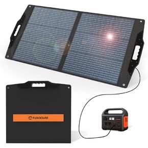 FlexSolar 60W Portable Solar Panels Chargers with PD3.0 USB-C,QC3.0 USB-A and DC Outputs Foldable IP67 Waterproof Power Emergency Camping for Small Power Station Generator,Phones, Power Banks, Tablets