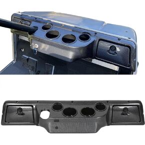 مجموعة تغطية لوحة Hecasa Dash متوافقة مع عام 1982 Club Car DS Golf Cart Carbon Carbon Glove Boxes 4 كوب من حاملي (نماذج DS فقط)