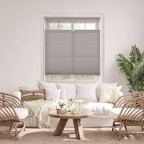 Dez Forpurnings Cordless 1.5 "تصفية الضوء من أعلى إلى أسفل الظل الخلوي إلى أعلى ، 28.5" W × 60 "H ، مرساة رمادية
